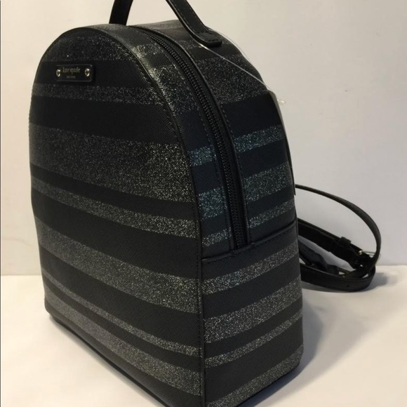 Kate Spade Haven Lane Sami Black glitter Backpack - Picture 2 of 8